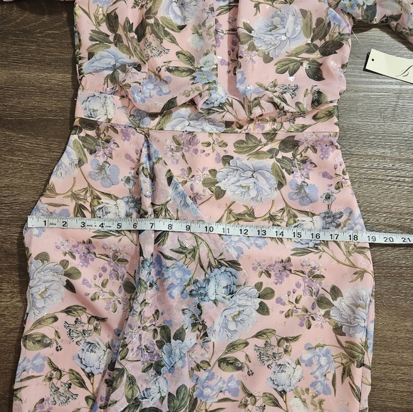 NWT Eliza J Floral Print Pink Maxi Dress Sz 6 - Picture 8 of 12